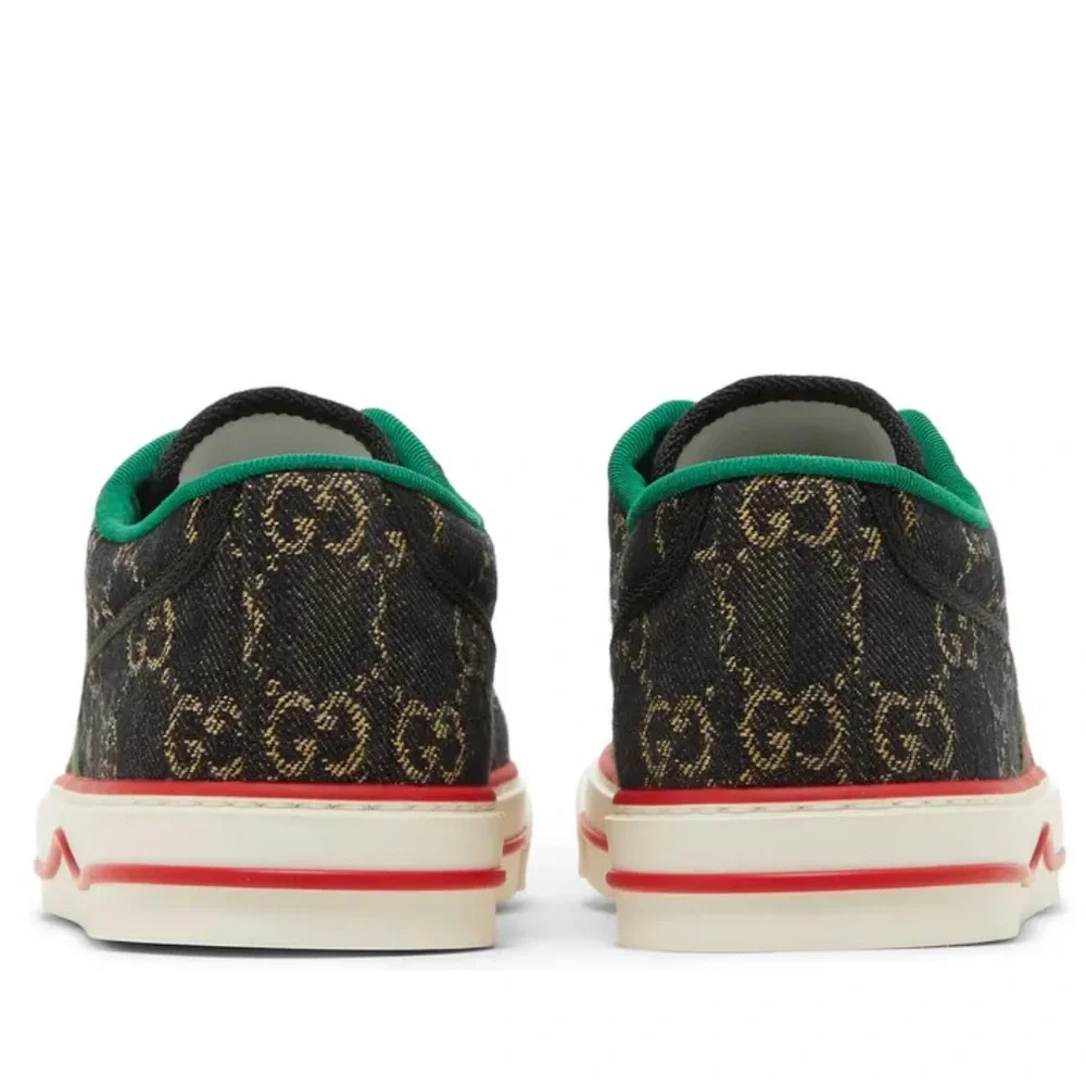 Gucci Men's Black and Red Stripe Sneakers - Picture 5 of 10